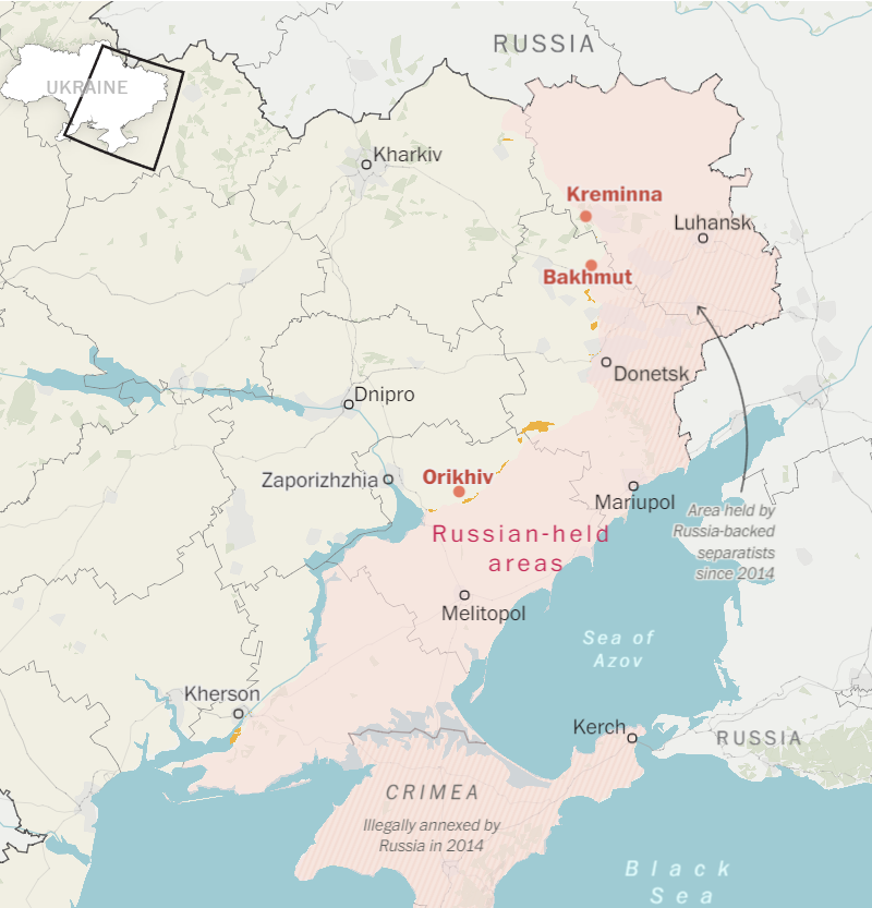 Мапа окупованих територій